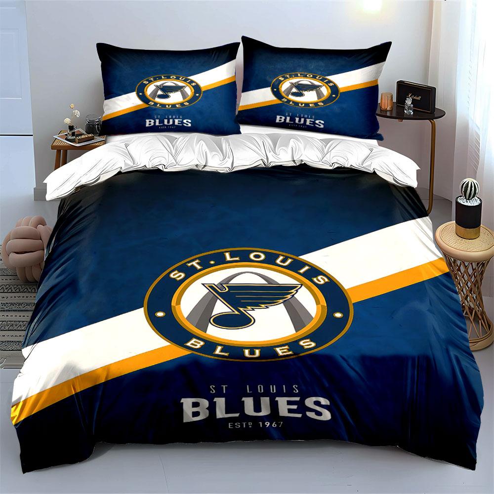 St. Louis Blues Bedding Set Bedding Duvet Cover Set Duvet Cover Pillowcases (1 * Duvet Cover 2 * Pillowcases, without duvet insert)