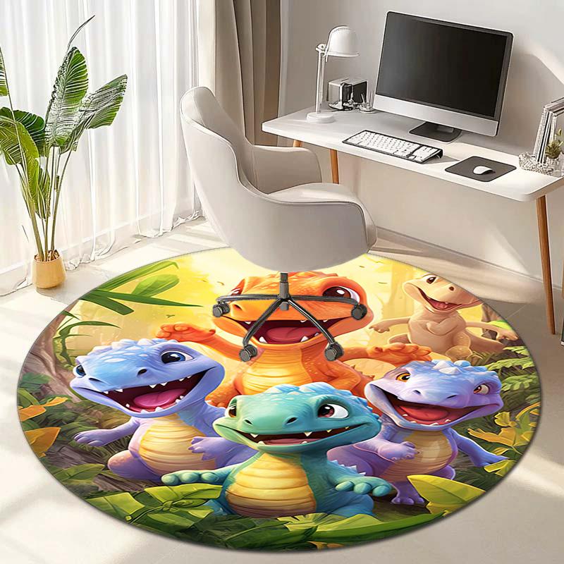 Wolf Heart Floral Fantasy Round Rug Home Soft Decorative Anti Slip Yoga Table And Chair Mat Carpet Outdoor Floor Mat Carpet S8