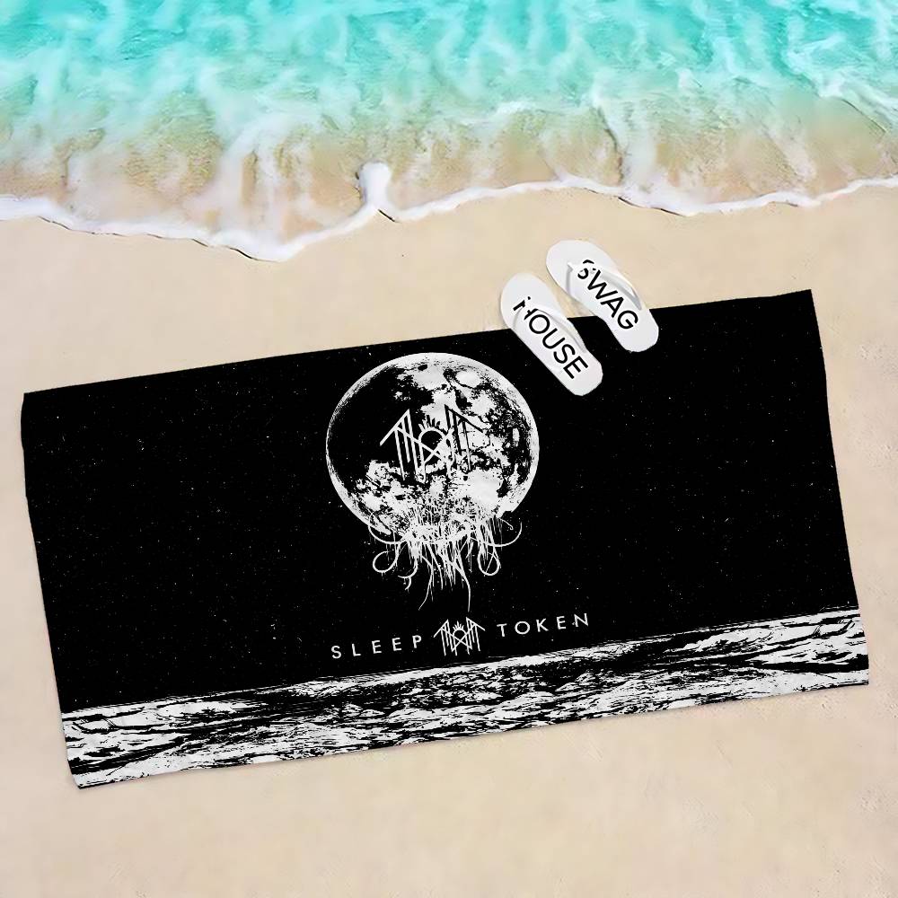 Band S-Sleep Token Microfiber Printed Beach Towel Mountain Climbing Yoga Beach Swimming Running Absorbent Soft Towel
