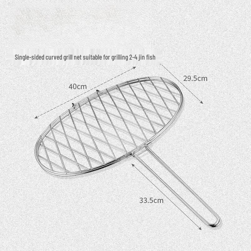 Stainless Steel Round BBQ Fish Grill Clamp