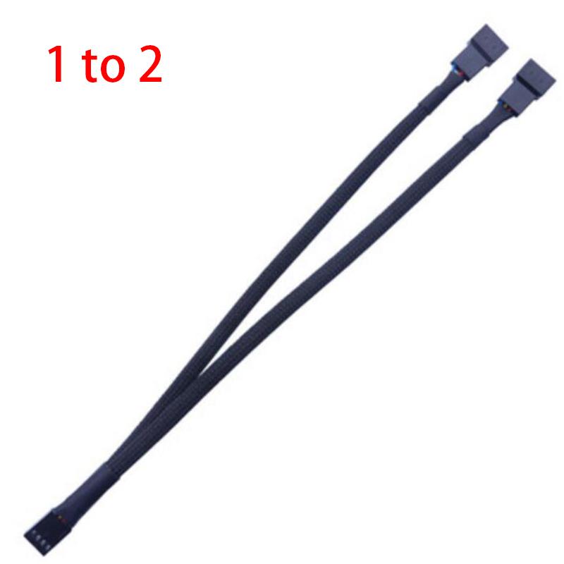 PWM Splitter 1/2/3pin 4pin Adapter Cable CPU Fan Splitter PC Extension Power Cable 1 To 1/2/3/4 Ways Cord