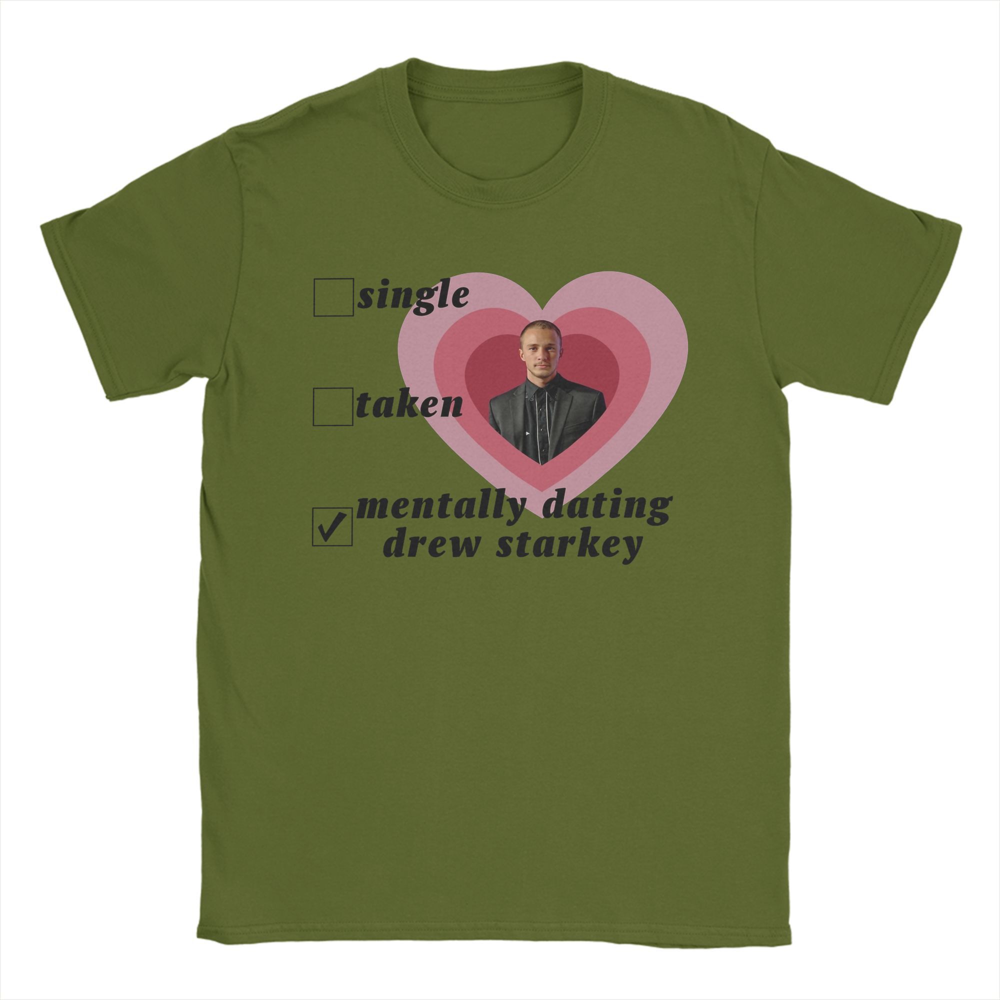 

Футболка из 100% хлопка с ментально встречающимся Дрю Старки для мужского летнего эстетического стиля, трендовые футболки с круглым вырезом, топы с рисунком большого размера M