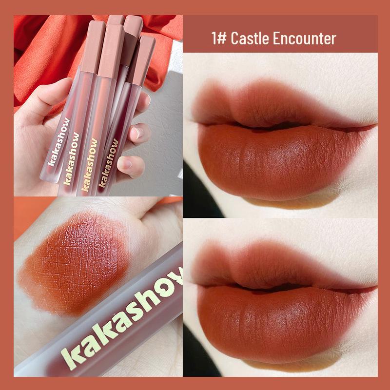 

Kakashow Satin Lip Glaze: Velvet Matte, Non-Transfer Lipstick for a Whiter Smile