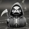 Scythe Skeleton Duck Figurine Resin Gothic Duck Ornament Skeleton Duck Collectible Statue for Halloween Decor Home Office Desk