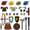 Medieval Castle Undead Dragon Knight Building Block Movie Mini Figures Accessories Armor Shield Army Bricks Toys Gifts N833-836