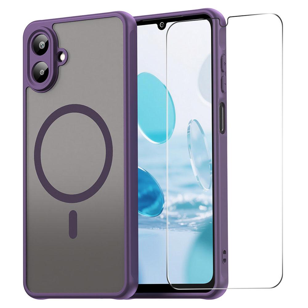 

ENKAY HAT PRINCE Для Samsung Galaxy A07 4G Магнітний чохол із загартованим склом 9H PC TPU Матовий чохол для телефону