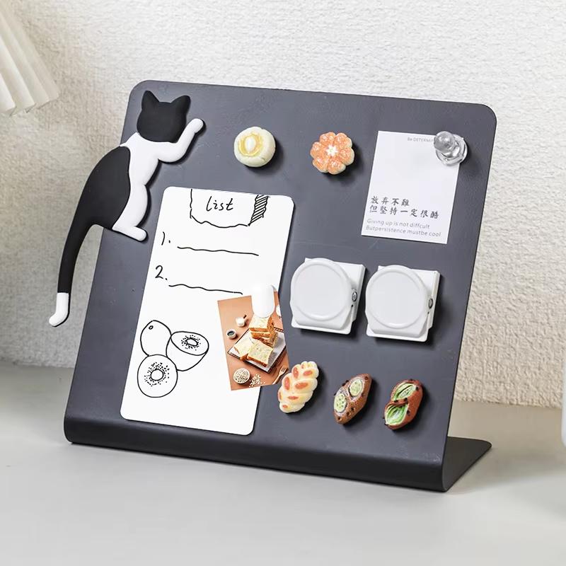 Message Board-Black-To do List Planner for Daily Inspiration,Easy Write & Wipe Surface with Magnetic Adsorption for Home.