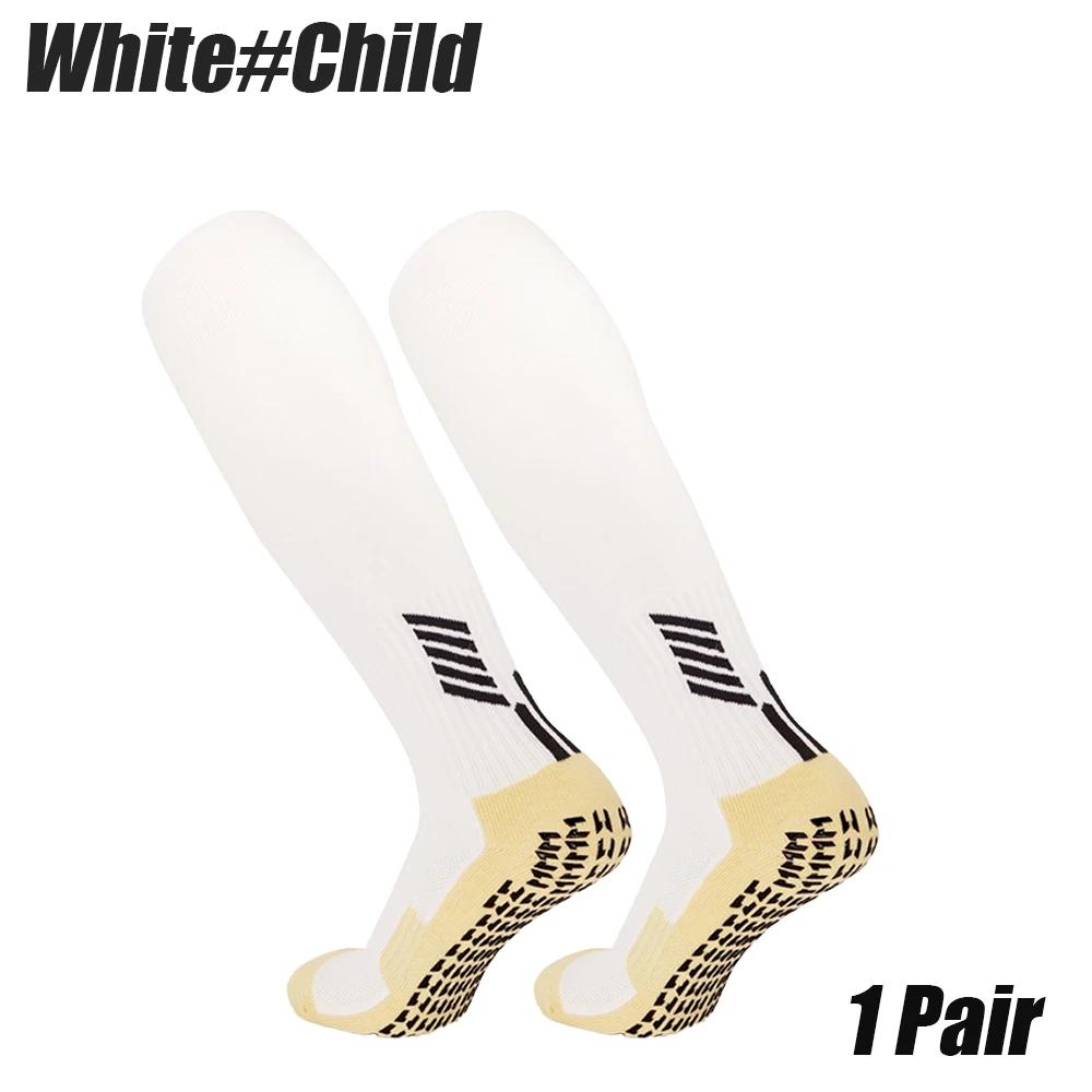 1Pair Anti Slip Grip Socks Sports Adult/Child Compression Running Crew Socks Soccer Rubber Grip Socks Athletic Knee High Gym