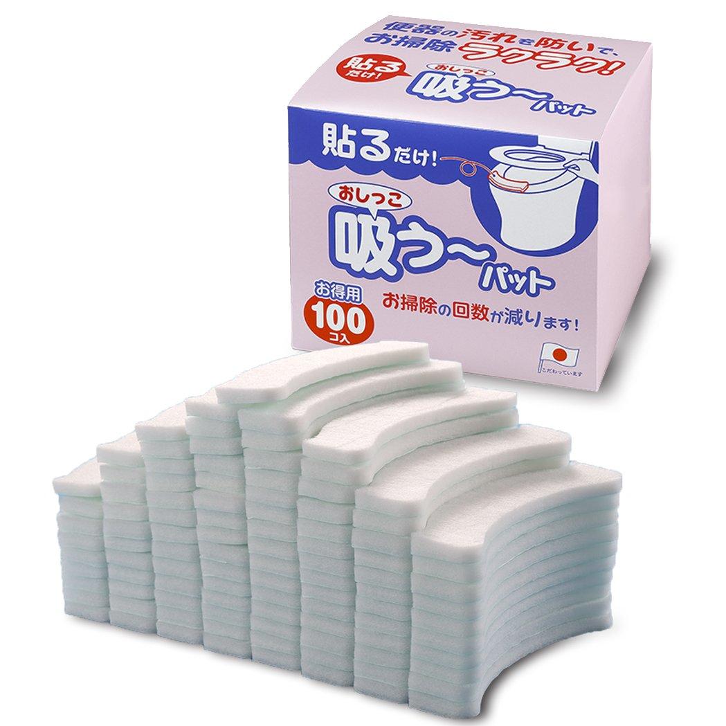 

Sanko Toilet Stain Prevention Pads, Urine Absorbent Pads, 100 Pads, Cleaning, Splash, and Odor Control, White, Made in Japan, AF-26