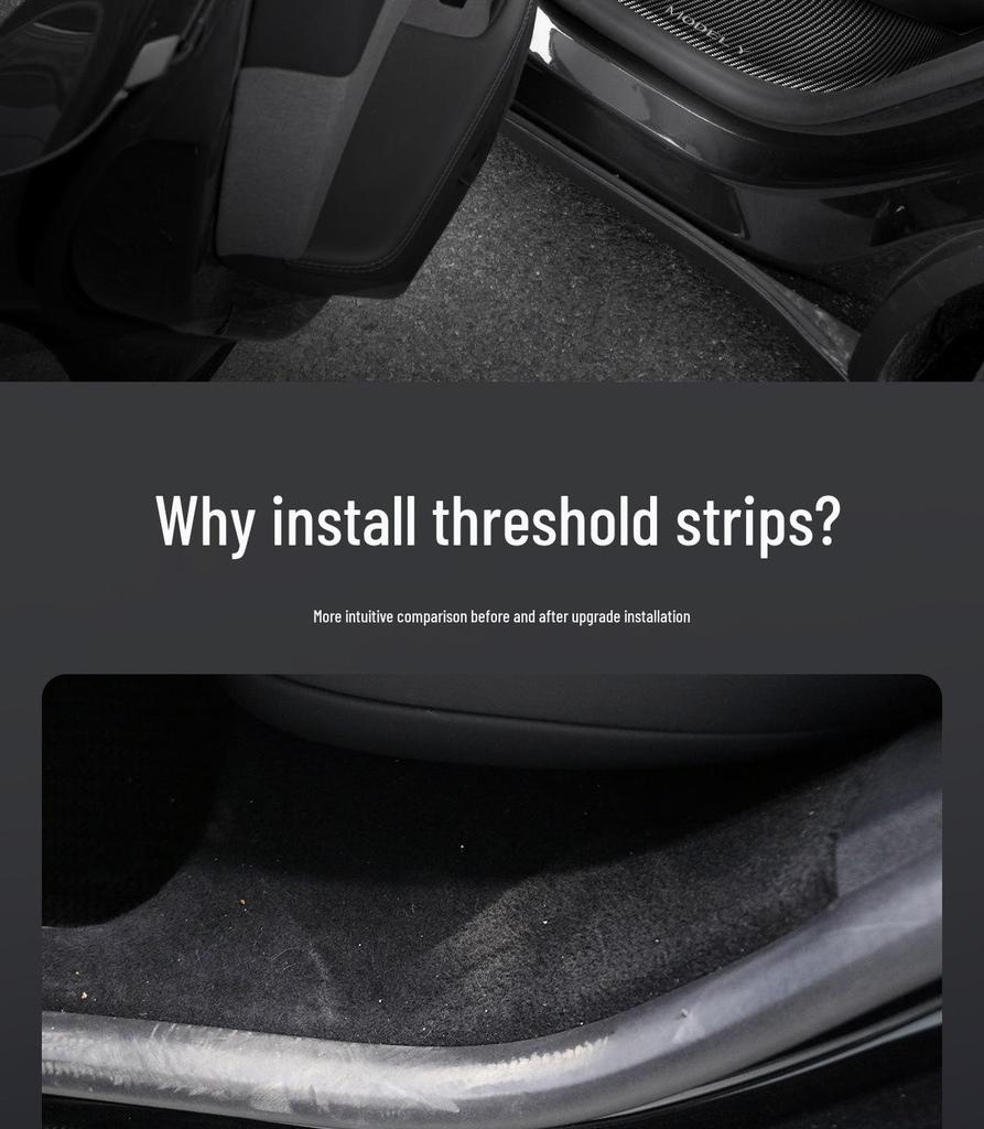 Door Sill Strips Pack for Tesla Y/Model Y - Fits 26 Models, Trim & Protect