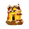 Christmas Snow House, Home Decor Resin House Figurine Village Scene for Holiday