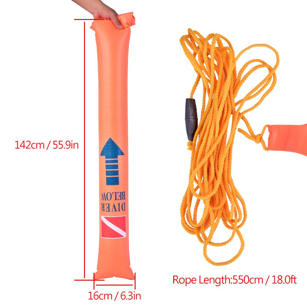 High Visibility Inflatable Scuba Diving Surface Signal Marker Buoy with Storage Bag