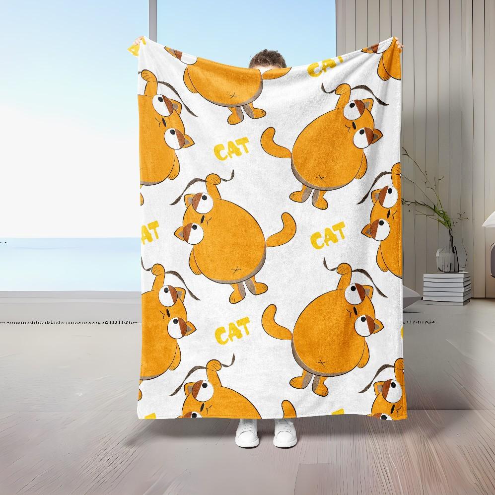 1pz Plaid Tema Animali Carini Gatti Cani Amante Coperta in Flanella Regali Morbida Calda sottile Coperte per Divano Letto Auto Campeggio tutte le stagioni