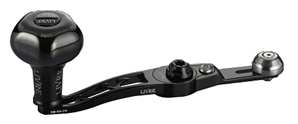 Катушка LIVRE 11430 SB 65-70 Серия B с ручкой PT35B, Катушка Shimano, Правая, Полностью черная, SBA-67SR-KB35