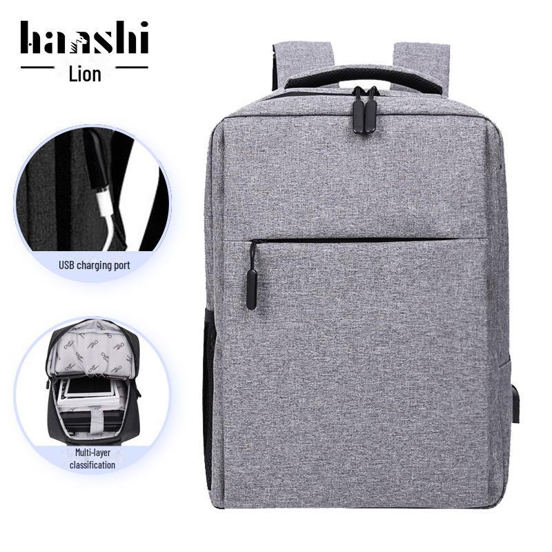 Men's High-End Fashion Waterproof Business Commuter Backpack with Large Capacity for Laptops and Travel