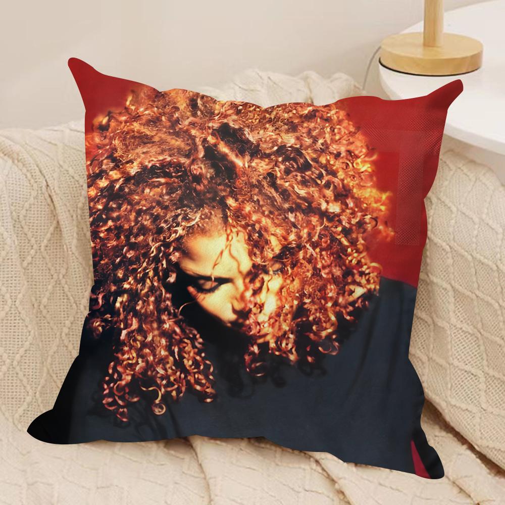 JJanet JJackson Cushion Cover Soft Plush Fabric DoubleSided Printed Cushion Covers for All Seasons Home Decor
