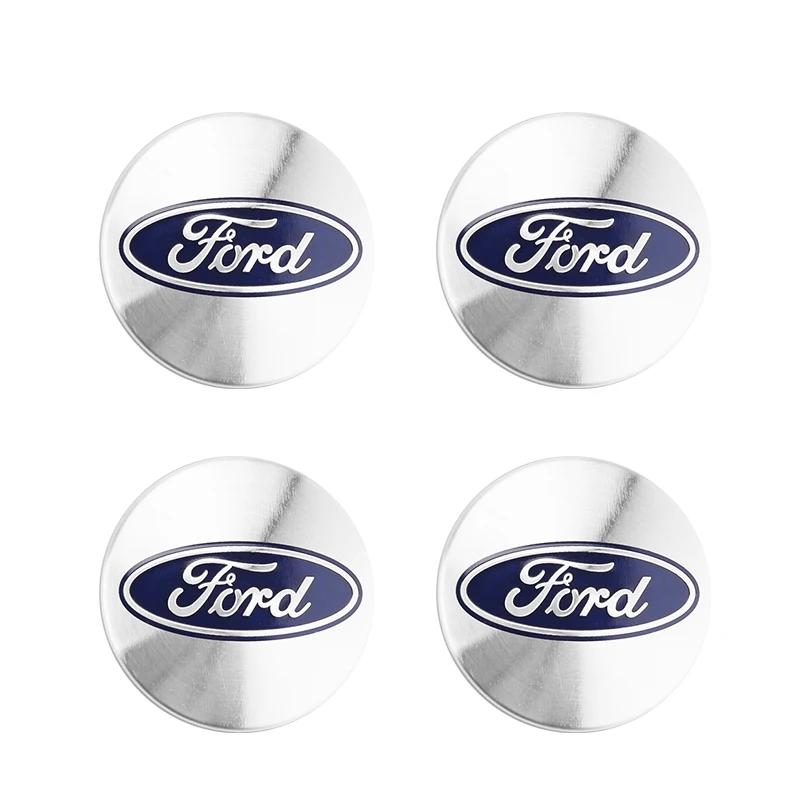Horká nálepka na auto Pro Ford Nová 54mm 4ks Kovový emblém kryt středového krytu náboje kola auta Pro Ford Focus 2 Mk3 F150 Mondeo C-Max Fusion