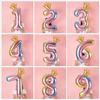 First Birthday Crown and Number Balloons for Baby Photo Props and Party Decoration
