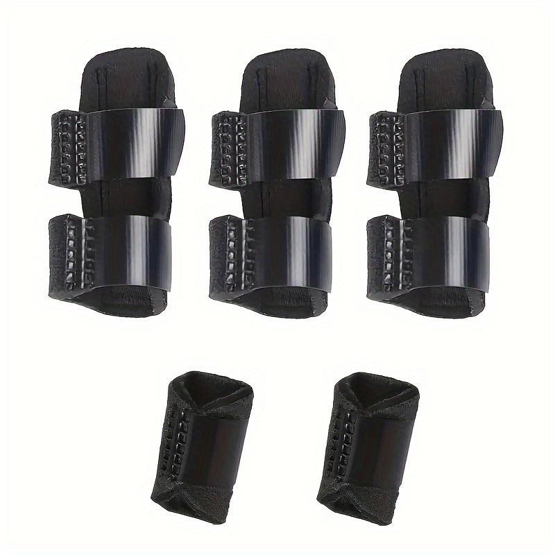 

5-Piece Finger Support Set - 2 Thumb/Pinky Splints & 3 Stabilizers for Index, Middle, Ring Fingers чёрный
