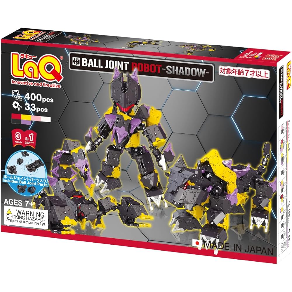 Yoshiritsu LaQ Ball Joint Robot Shadow 400 Pieces + 33 Special Pieces Building Set