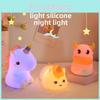 Unicorn Cat Dinosaur Silicone Night Light Creative Touch Sensor Mood Lamp For Kids Bedroom Decor