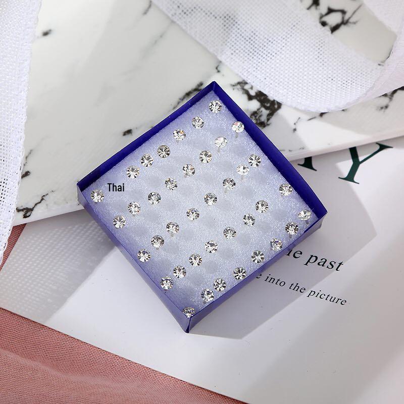 Black Zircon Stud Earrings: Cute & Simple Korean Style for Girls