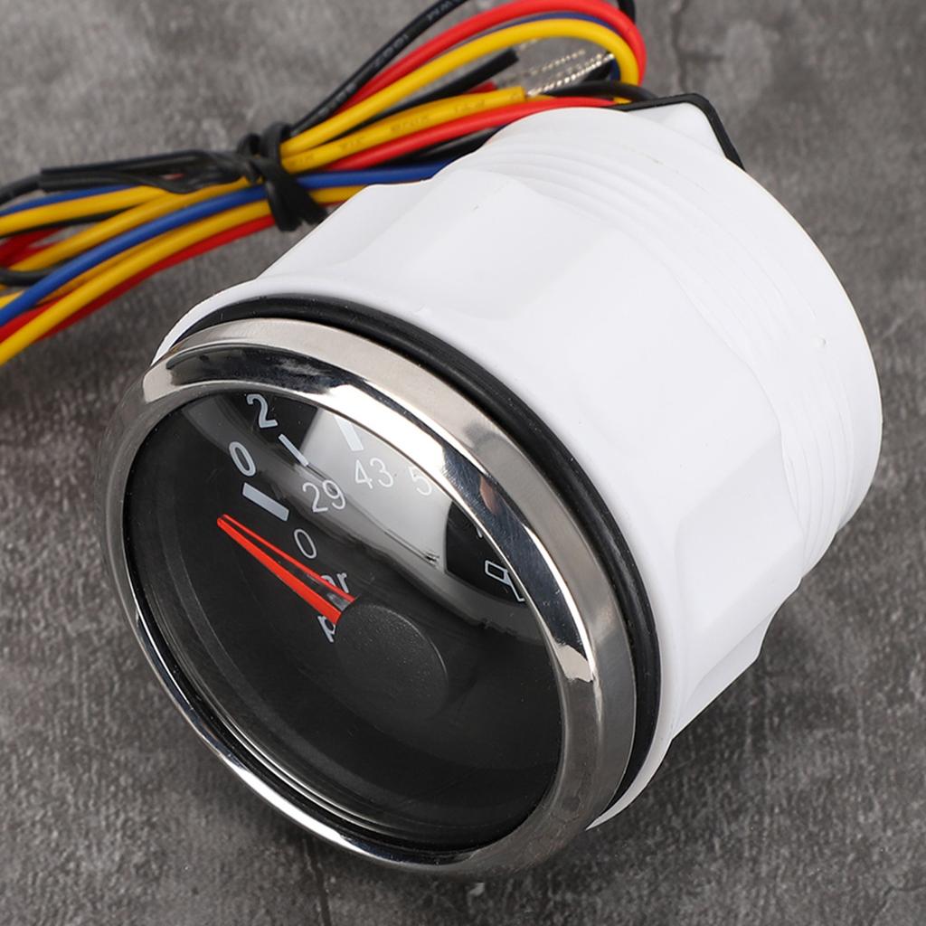 52MMCelsius2in IP67 Oil Pressure Gauge 0‑5BAR 0‑73PSI Meter with Smart Alarm for CarsCelsiusYachtsCelsiusBoats