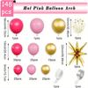 148pcs Pink Balloon Garland Arch Set Anniversary Graduation Birthday Wedding Valentine's Day Dance Decoration. Garland
