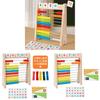Wooden Early Education Counting Frame With Cards And Abacus For Preschool Learning
