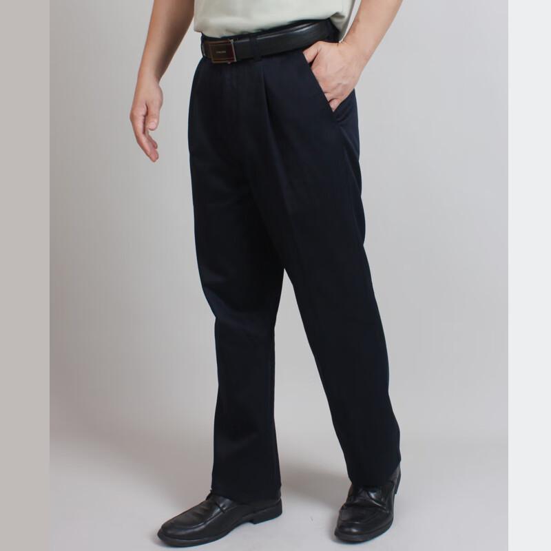 Yáyùn Men's Four-Season 99% Cotton Business Casual Straight-Leg Pants
