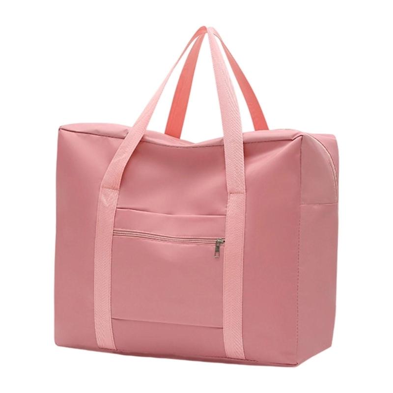 

Waterproof Travel Storage Bag For Short Trip Large Capacity Carryall With Multiple Pockets m розовый