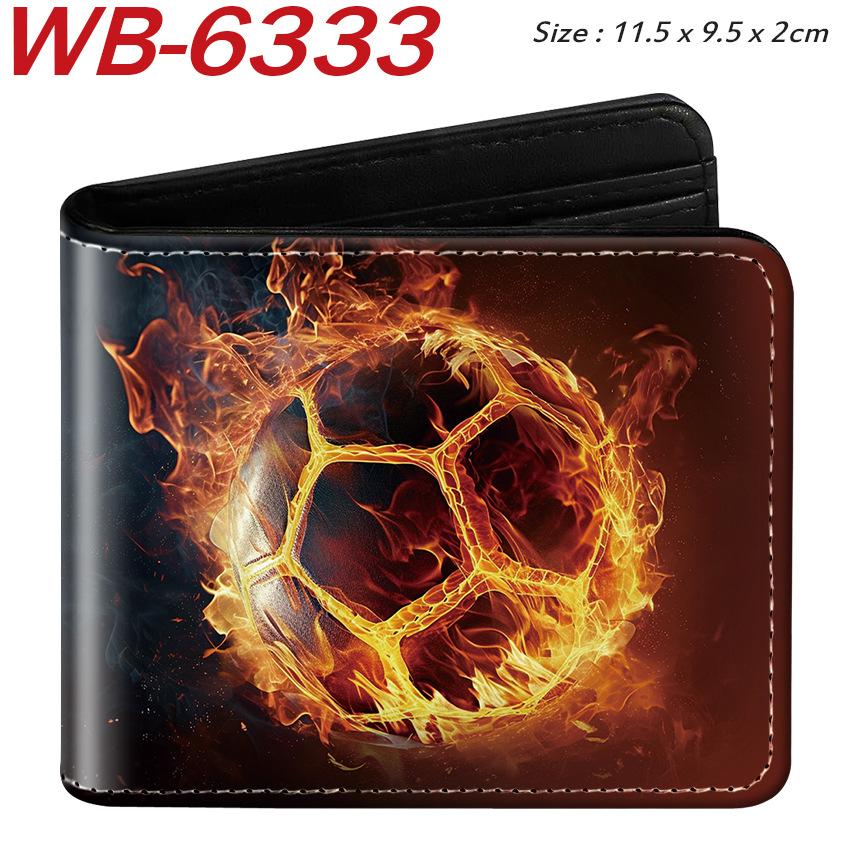 Sports Ball Bifold Wallet Football Basketball Rugby Pattern Student Coin Purse Card Holder Leather Short 1pcs