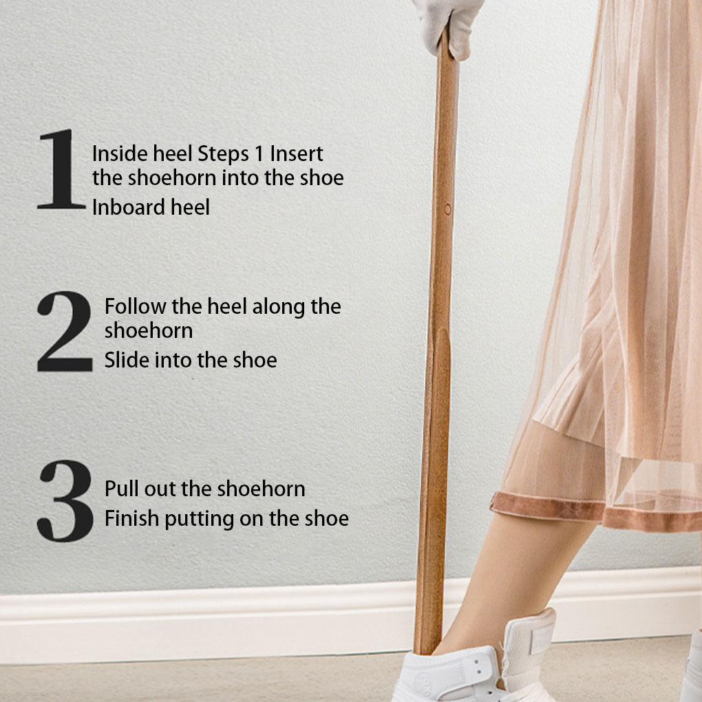 Wood Magnetic Shoe Horn Convenient Shoe Pull Preserves Shoe Shape Suitable For All Footwear Shoehorn
