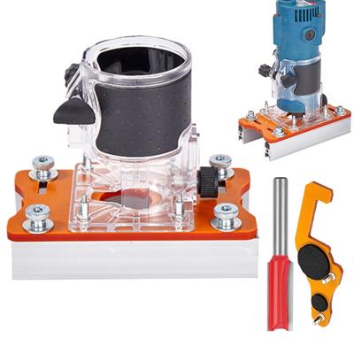 Wood Router Slotting Locator Tool With Limit,  Slotting Bracket Invisible Fasteners Punch Locator Linear Track Wood Hand Tool