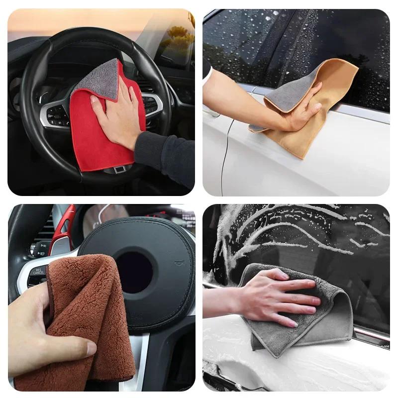 CEJ1 2025 Hot For Benz 1Pcs Suede Car Wash Towel Microfiber Cleaning Rag Cloth For Mercedes Benz AMG W206 W204 W205 W212 W213 W221 W2