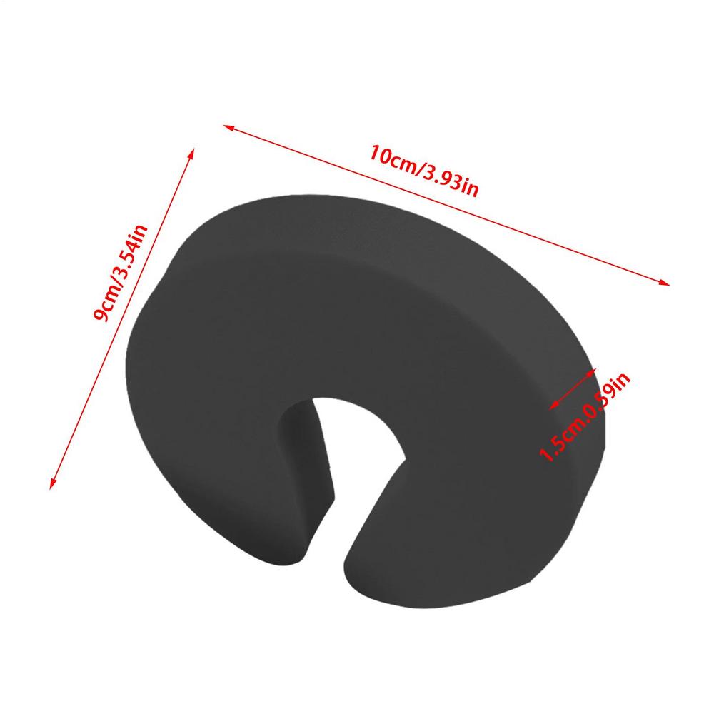 4Pcs Door Finger Pinch Guards Soft Foam Cushion Baby safety anti pinch door card Foam Door Stopper Anti Pinch Children Finger чёрный