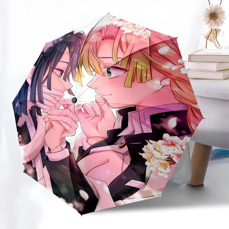1pc Sword Art Online Outdoor Umbrella - Automatic Opening/Closing, Portable 3-Fold Design, 8-Bone Iron Frame, Perfect Gift for Fans, Travelers, Daily