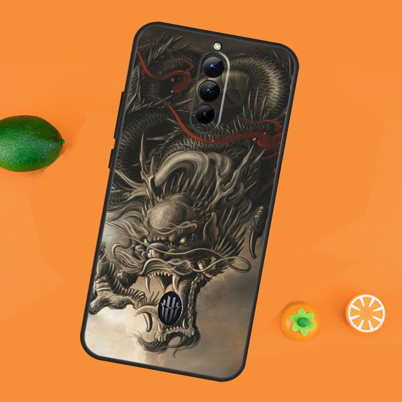 Chinese Dragon Case For ZTE Nubia RedMagic 10 Air 5G 6 7 7S 6S Pro RedMagic 10S 9S 8S 8 9 10 Pro Plus Cover