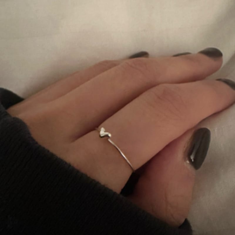 LA PISCINE Small Heart Ring (925 Silver)