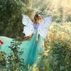 SCSYV Fairy Wings for Adults Halloween Fairy Costume Dress Up Sparkling Sheer Wings Angel Wings for Kids Girls Women
