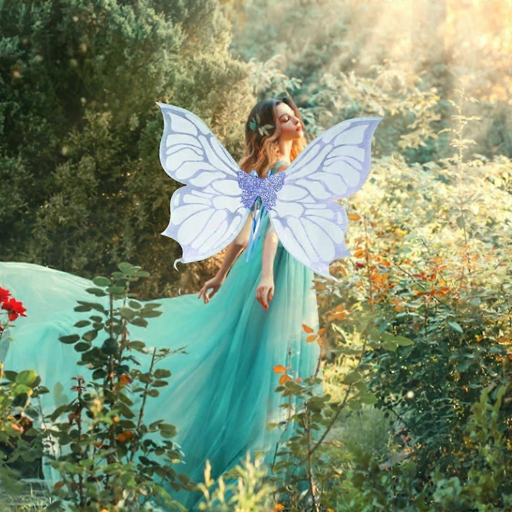SCSYV Fairy Wings for Adults Halloween Fairy Costume Dress Up Sparkling Sheer Wings Angel Wings for Kids Girls Women