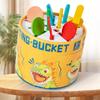 Kids Color Classification Cognition Cup Kindergarten Montessori Early Education Classification Bucket Colored Wooden Stick Toys