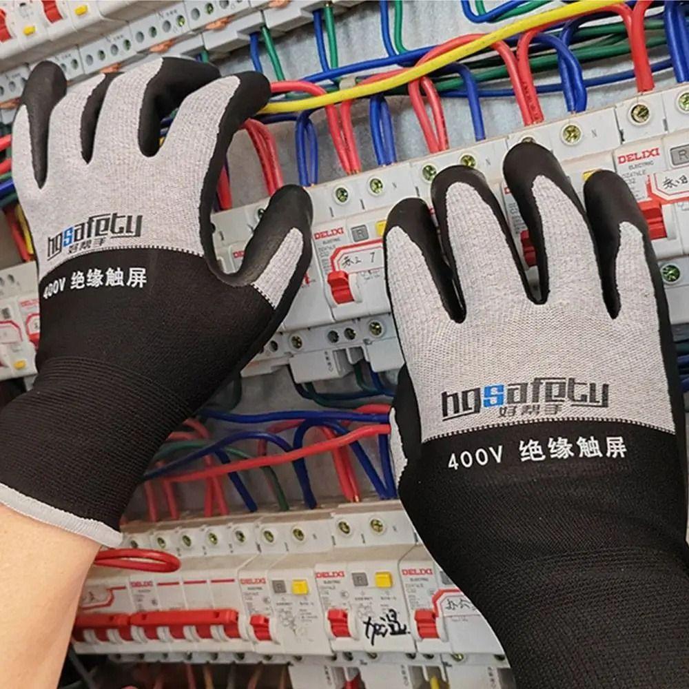 Elektrisch isolierende Handschuhe Ölbeständige Arbeitshandschuhe Anti-Elektrizitätshandschuhe Haushalt