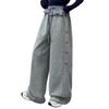 Girls' Fleece-Lined Wide-Leg Pants: Fashionable Autumn/Winter Children's Wear