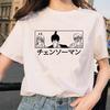 Kettensäge Unisex T-Shirt Damen Japanischer Anime Gotische T-Shirts Grafik Y2k Kleidung Lustiges Cartoon Unisex Kurzarm T-Shirt Oberteile