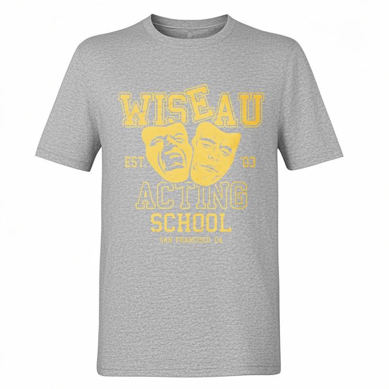 Graphic Summer Teenagers T Shirt Wiseau Acting School San Francisco California Short Sleeve Solid Color Crew Neck Top Tees