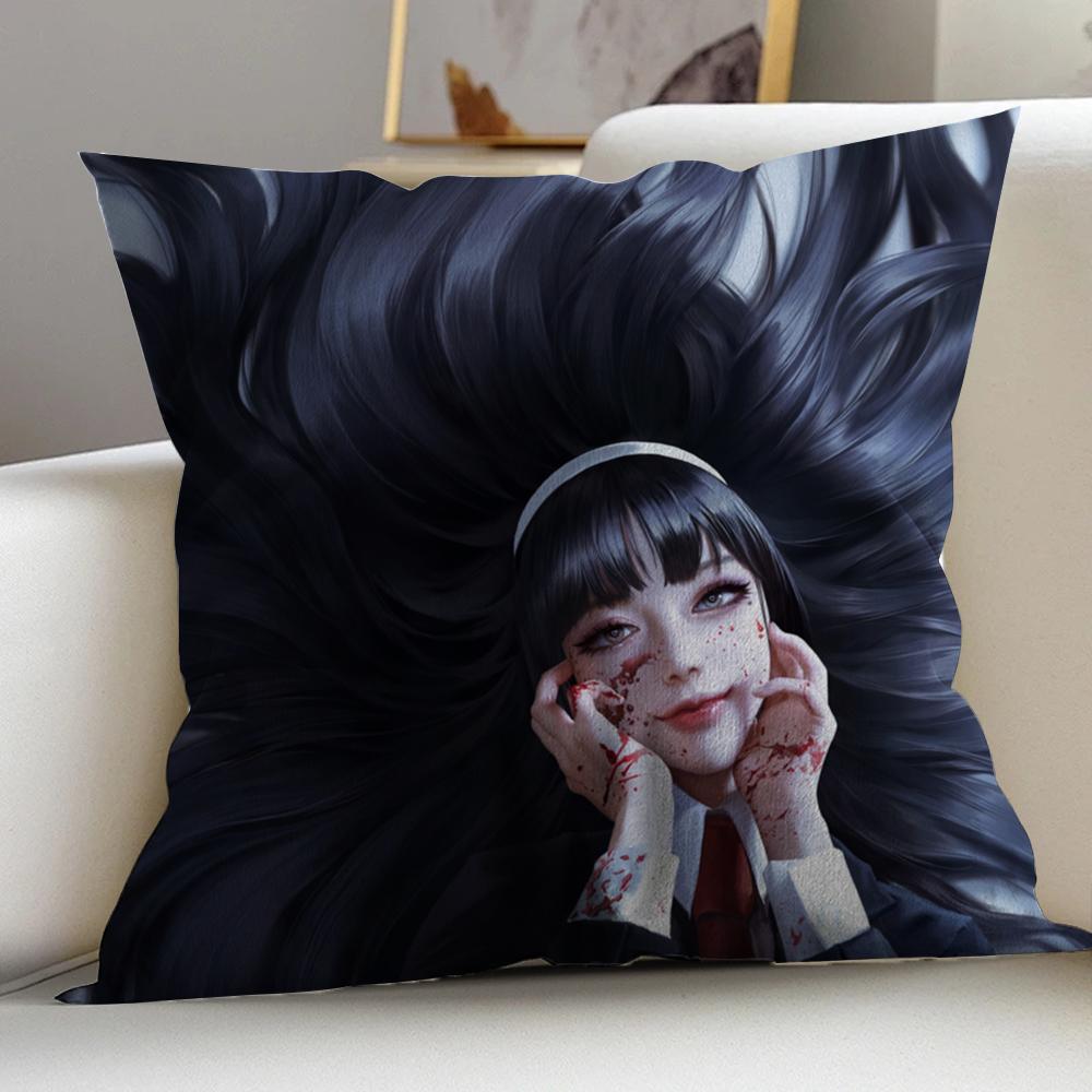 Japan Manga Junji Ito Tomie Personalized Picture Text Home Decorative Pillows Household Gifts 45x45cm