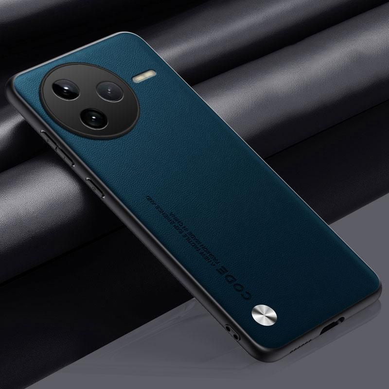 Luxury PU Leather Case For Xiaomi Poco F7 Pro 5G Back Cover Matte Silicone Shockproof Full Protection Phone Case For PocoF7 Pro
