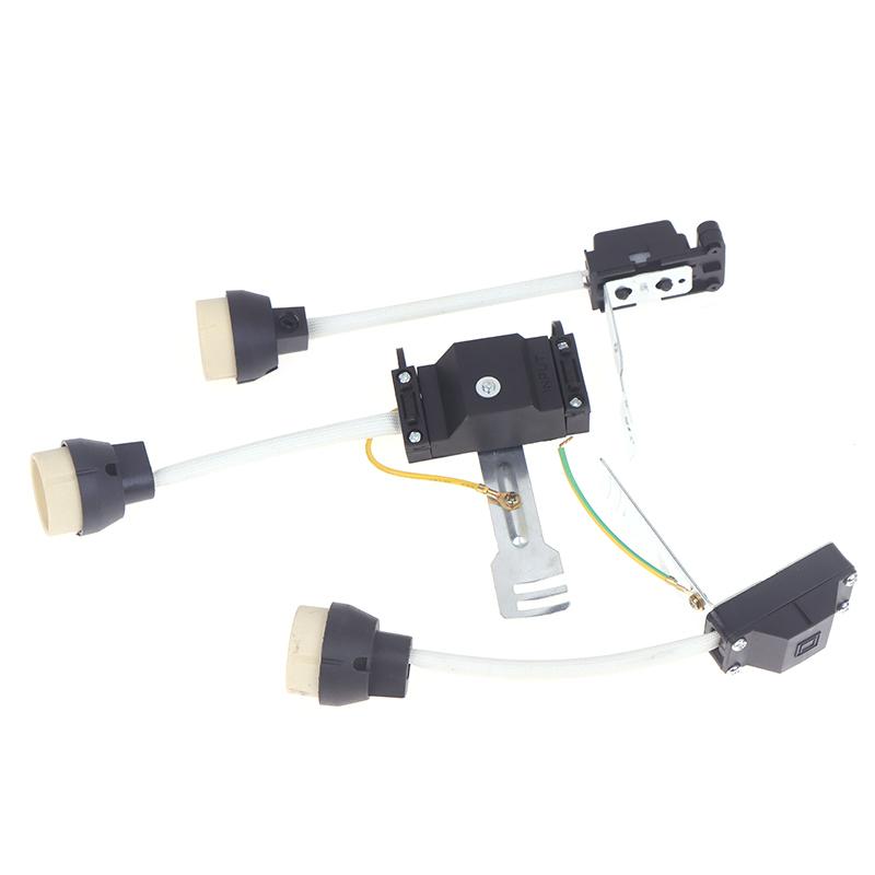 Gu10 Lamp Holder Ceramic Base And Terminal Block/Bridge W Cable And Insulating Sleeve For Gu10 Base Halogen Socke Gu10 Led Bulb