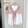 Women's Luxury Knit Shawl: Light, Versatile Solid Color Triangle Scarf & Cardigan for Spring/Autumn